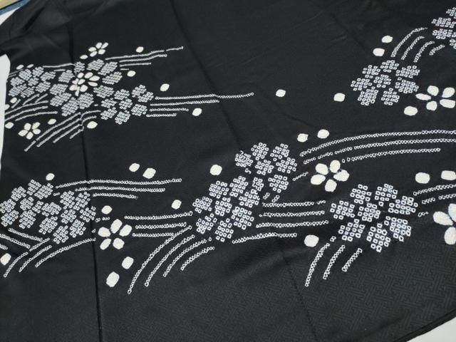 平和屋着物○訪問着 絞り 舞花文 黒地 正絹 逸品 CAAP7134hy 2025年最新】