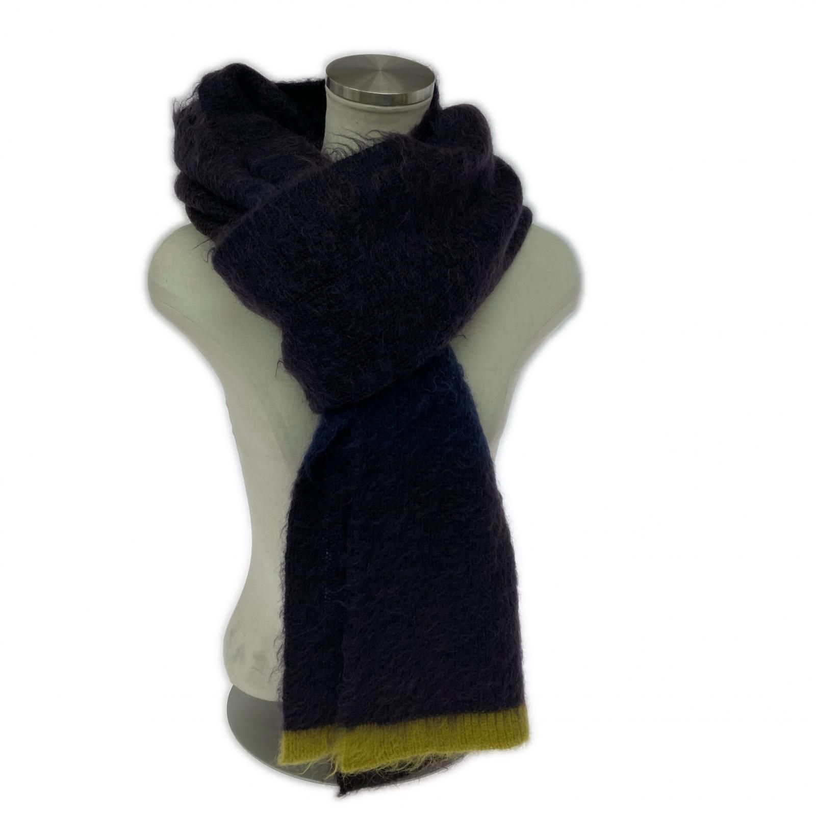 YOKE 22AW STILL BORDER MOHAIR LONG STOLE