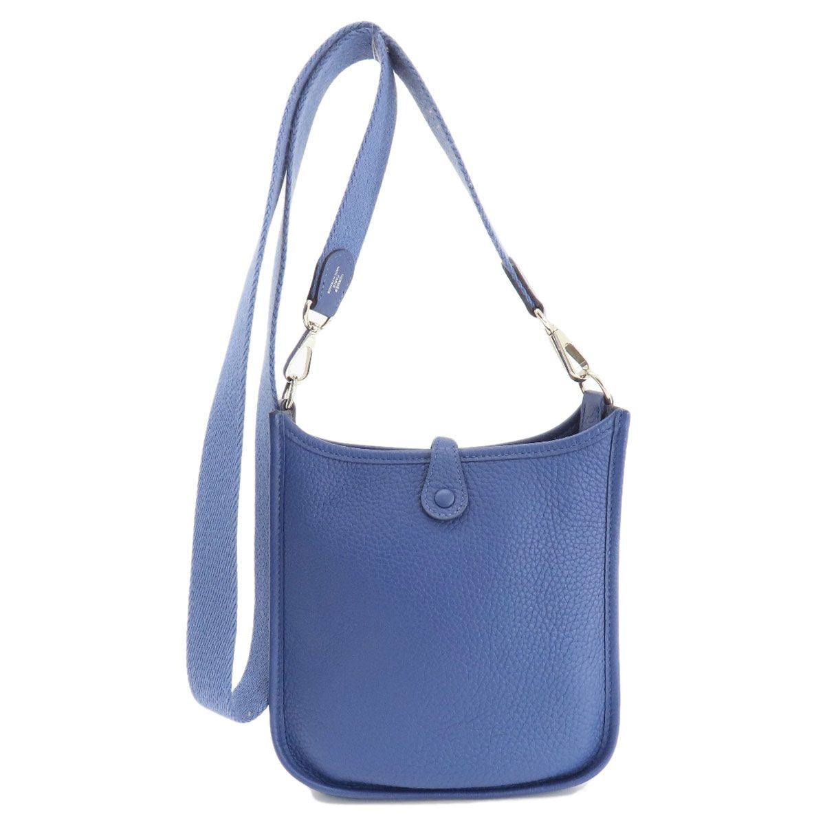 HERMES エルメス エブリンTPM ブルー シルバー金具 ショルダーバッグ 
