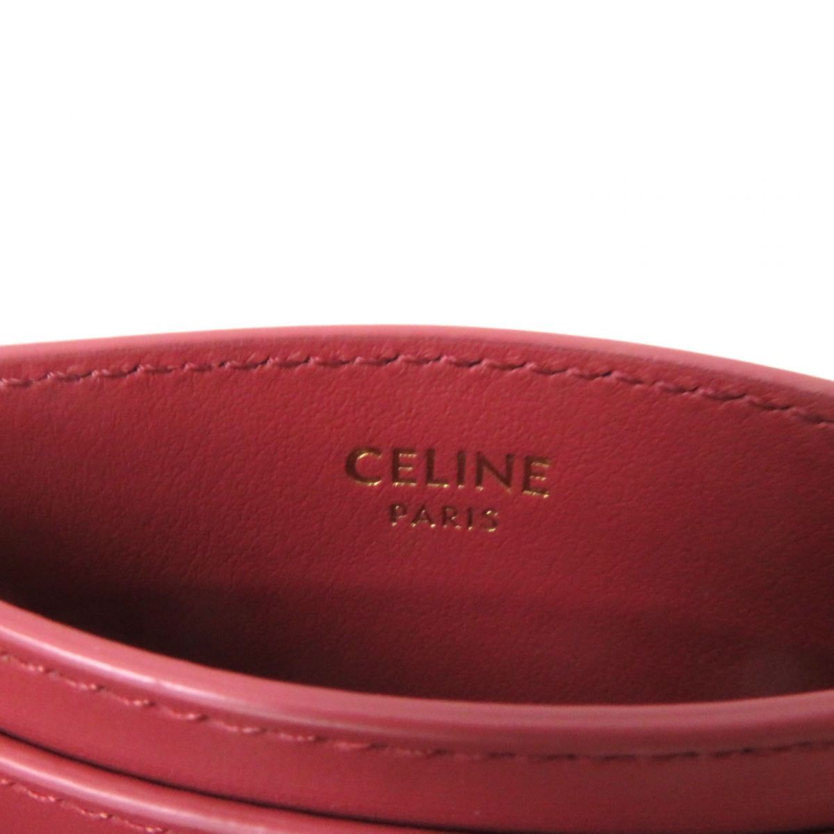 未使用品☆CELINE セリーヌ トリオンフパッチ付き レザー カードケース