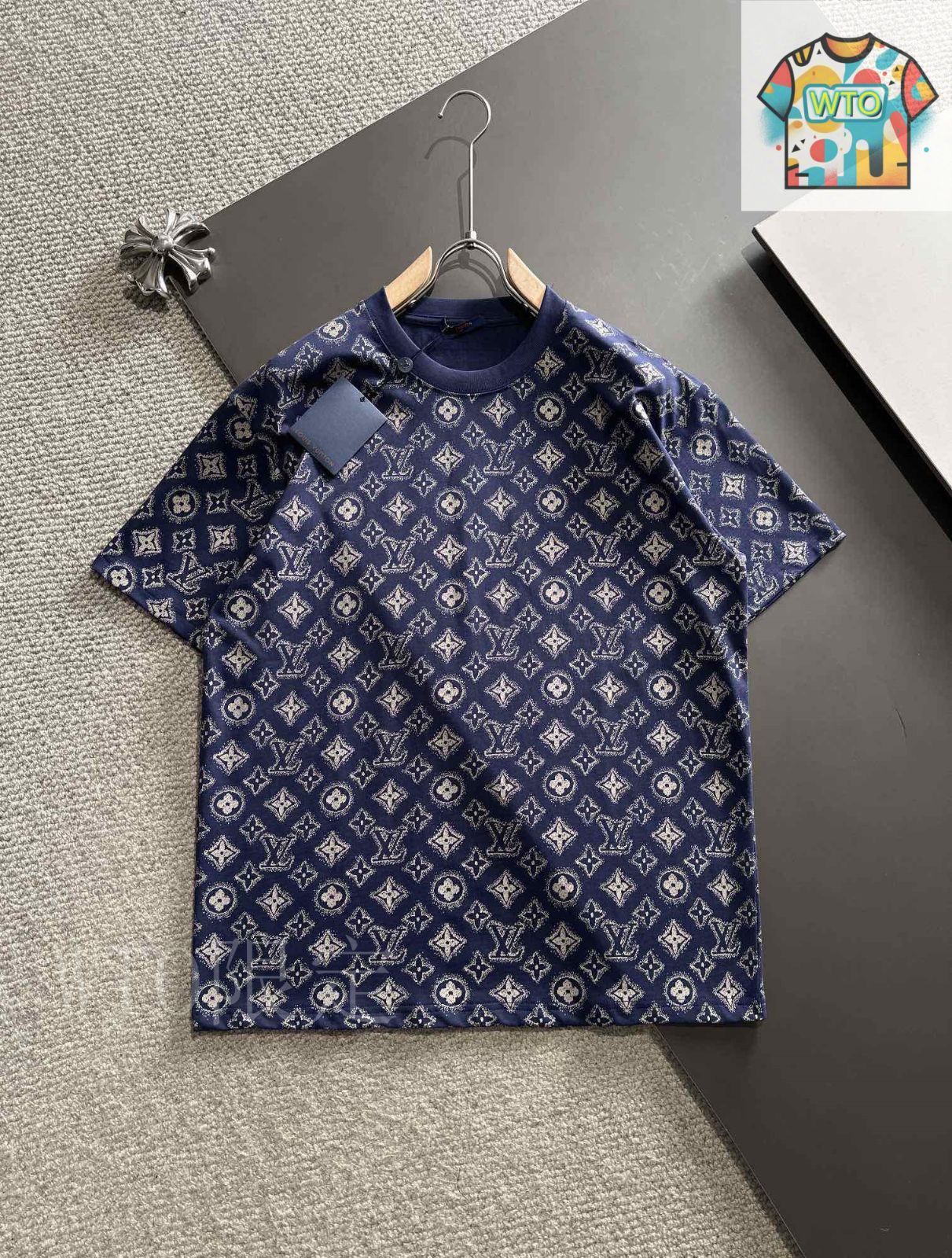 今日特価】Louis Vuitton 2025SS ブルー T シャツ（ユニセックス