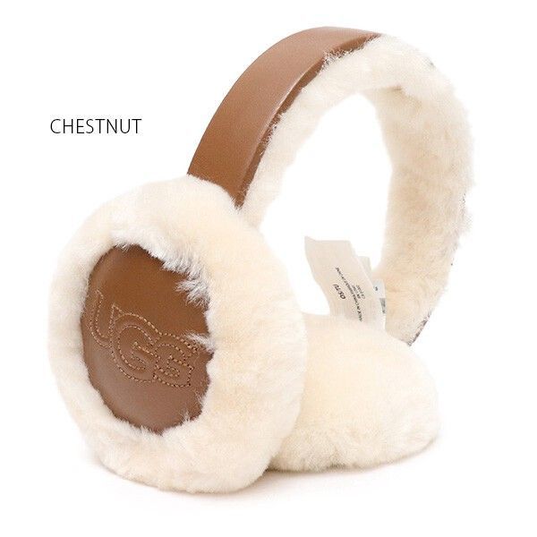 ［新品未使用］UGG シープスキン イヤーマフ Chestnut ☆人気アイテム☆肌触り◎耐水性【UGG】シープスキン イヤーマフ (UGG