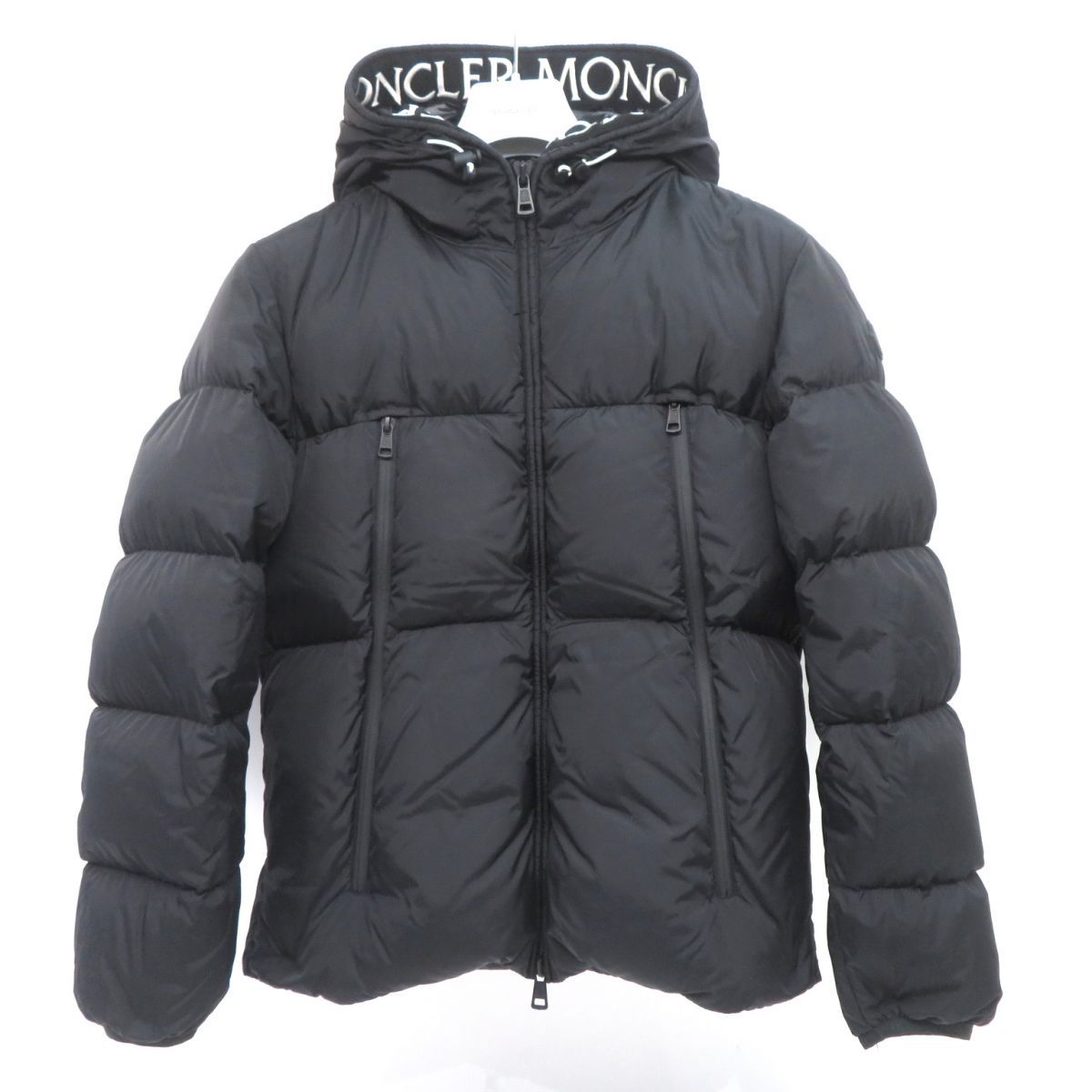 MONCLER MONTCLA GIUBBOTTO モンクレール モンクラー ロゴ刺繍 ダウンジャケット G20911A00144 サイズ2 ブラック ※中古