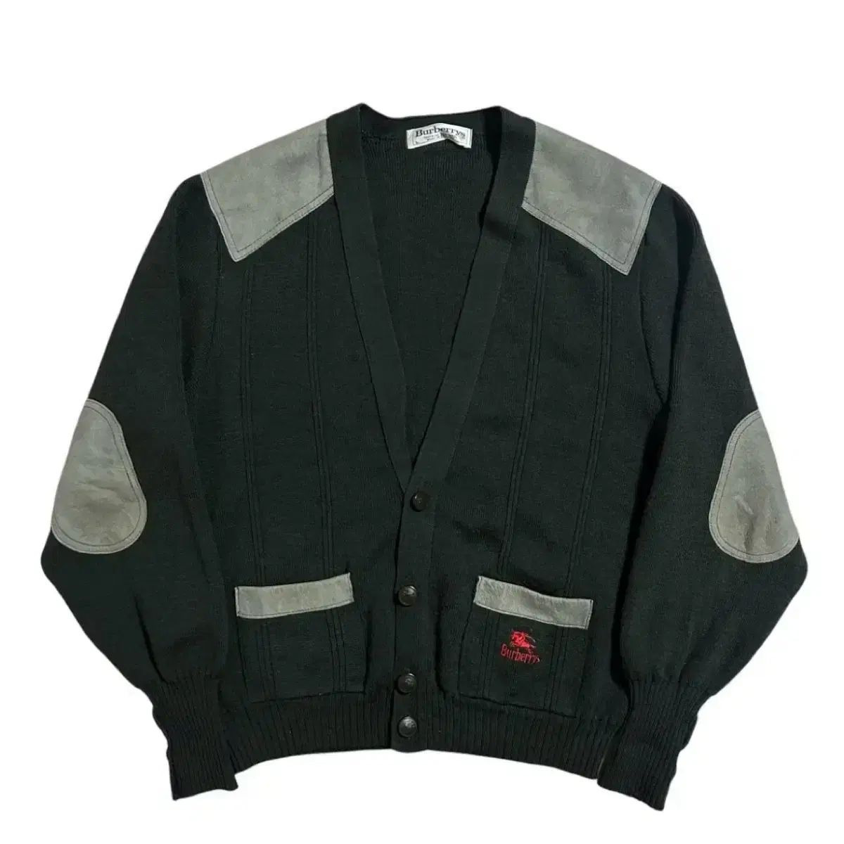 BURBERRY(バーバリー ) カーキ ウール スエード カーディガン ( L 