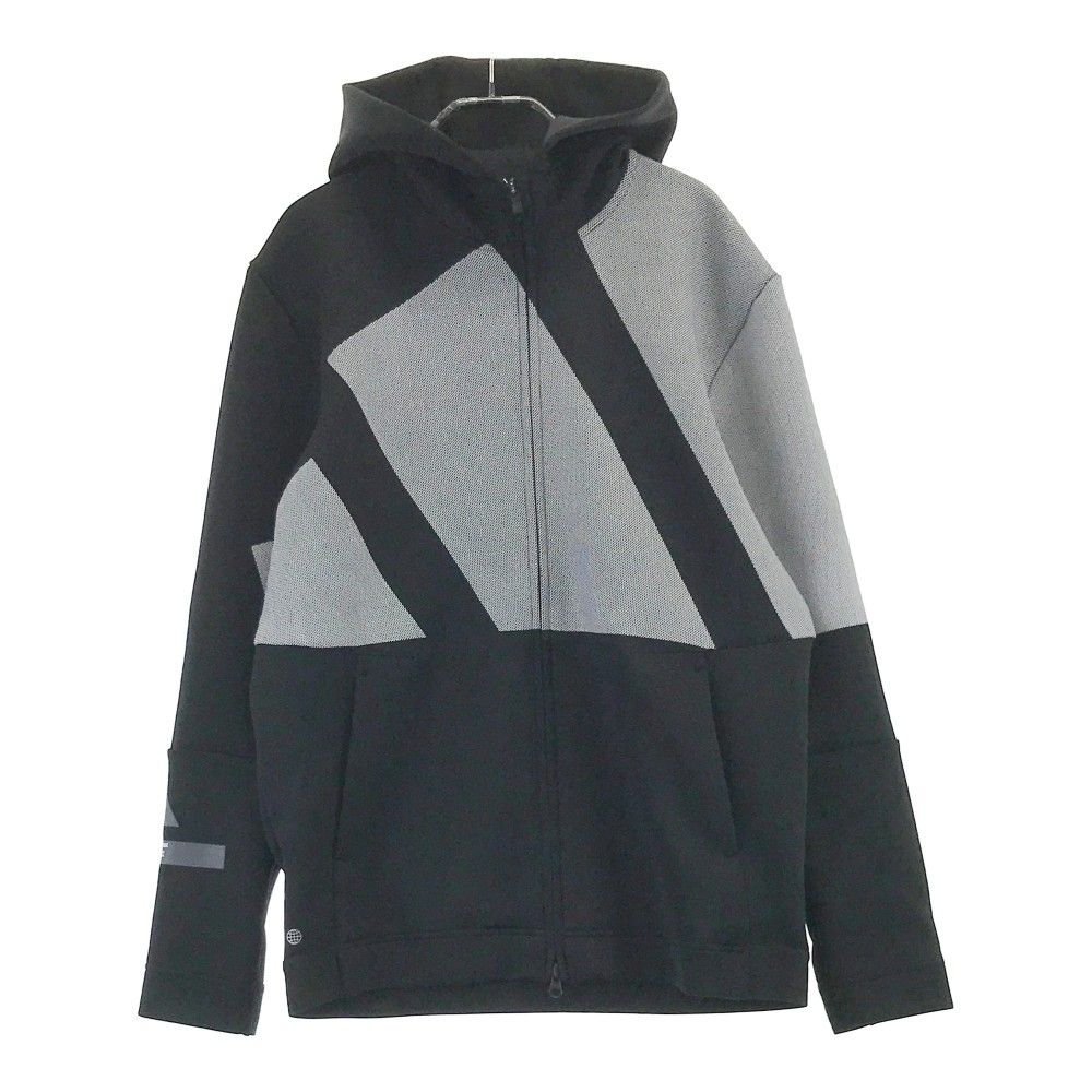サイズ：XL ADIDAS GOLF アディダスゴルフ HZ1418 ダンボールニット ジャケット パーカー 総柄 ブラック系 [240101357129] ゴルフウェア メンズ ストスト