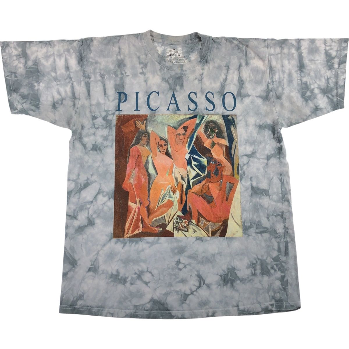 古着 PICASSO ピカソ アヴィニョンの娘たち タイダイ柄 アートTシャツ