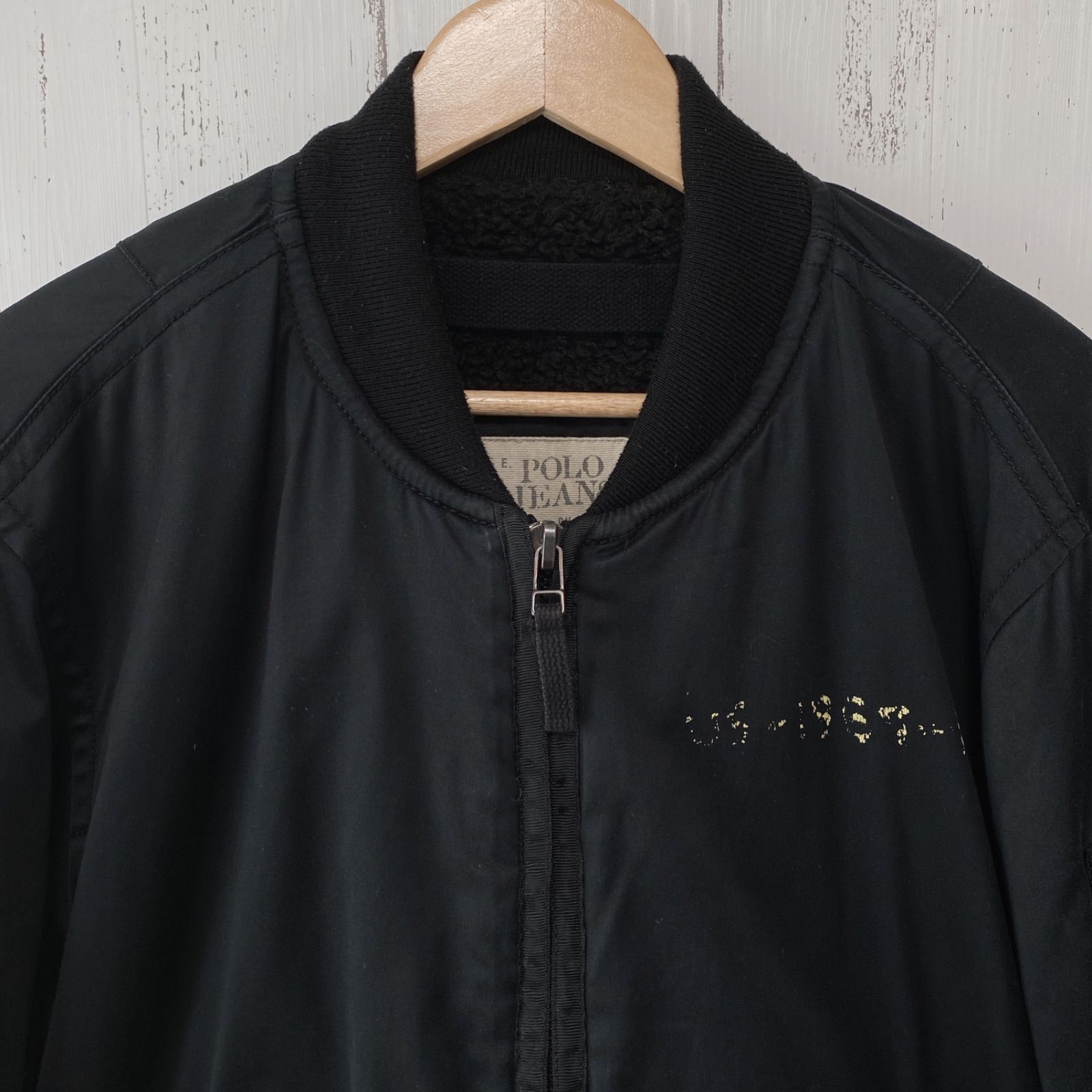 ポロジーンズ ラルフローレン MA-1 ブルゾン ブラック 黒 ラルフ ma-1
