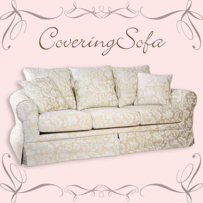 フラワーベージュ カバーリング3 Pソファー ３人掛けソファー カバーリングソファー