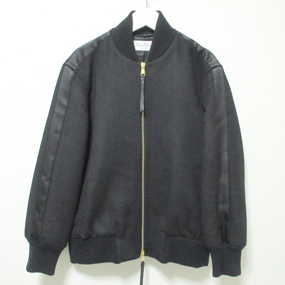 Max Mara - 美品 23AW Max Mara マックスマーラ PASTAピュアキャメルボンバージャケット ブルゾン I36サイズ ブラック レディース 古着 中古 USED 美品 23AW Max Mara マックスマーラ PASTAピュアキャメル