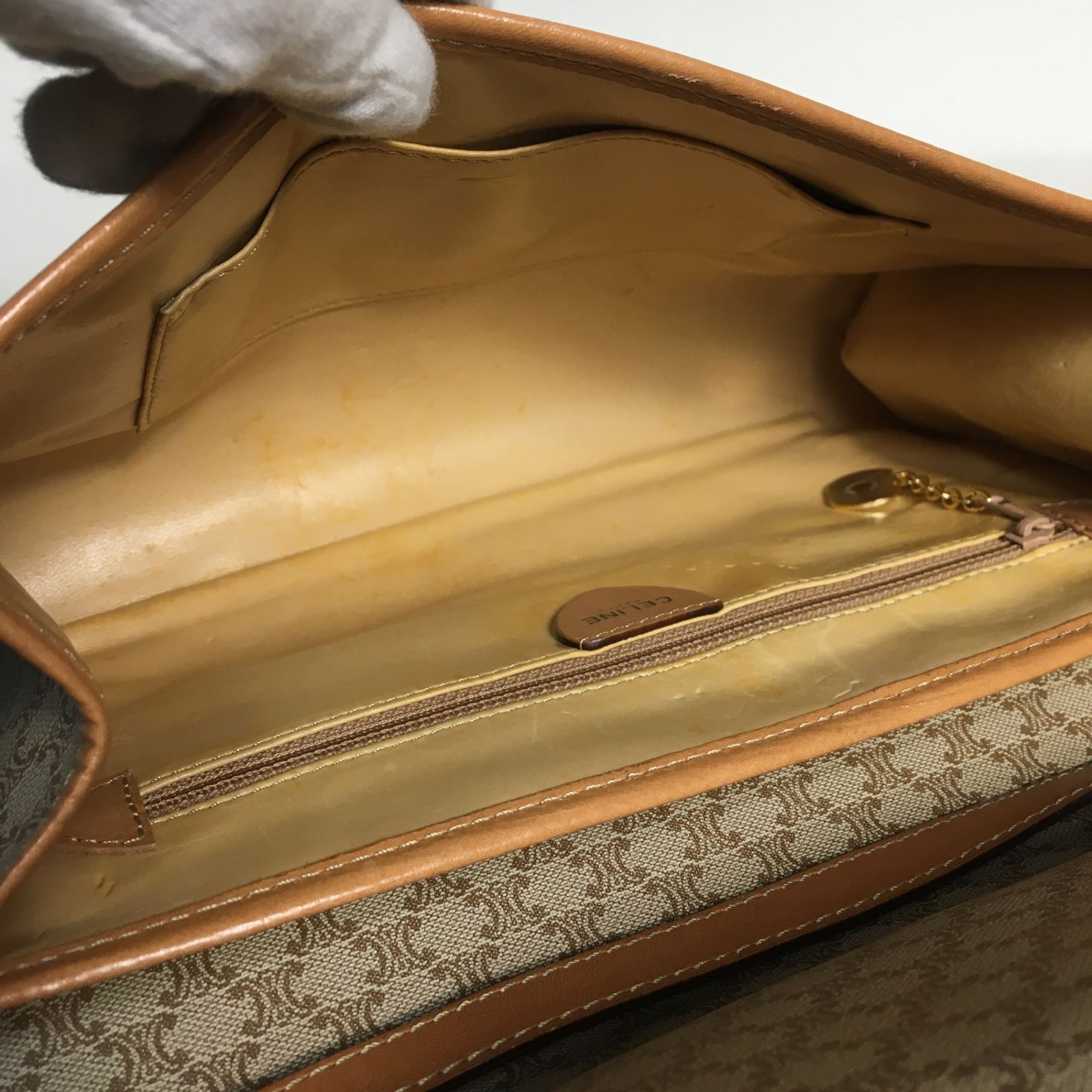 2503-193｜美品｜セリーヌ ショルダーバッグ ブラウン マカダム柄 2503-193｜美品｜セリーヌ ショルダーバッグ ブラウン マカダム