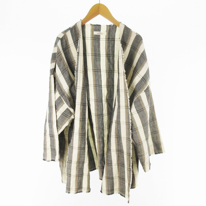 ネストローブコンフェクト　カーディガン リネンインレー キーネック シャツカーディガン｜nest Robe