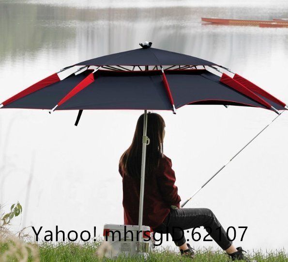 厚手の釣傘万向防雨折畳魚傘釣り傘パラソル漁具傘