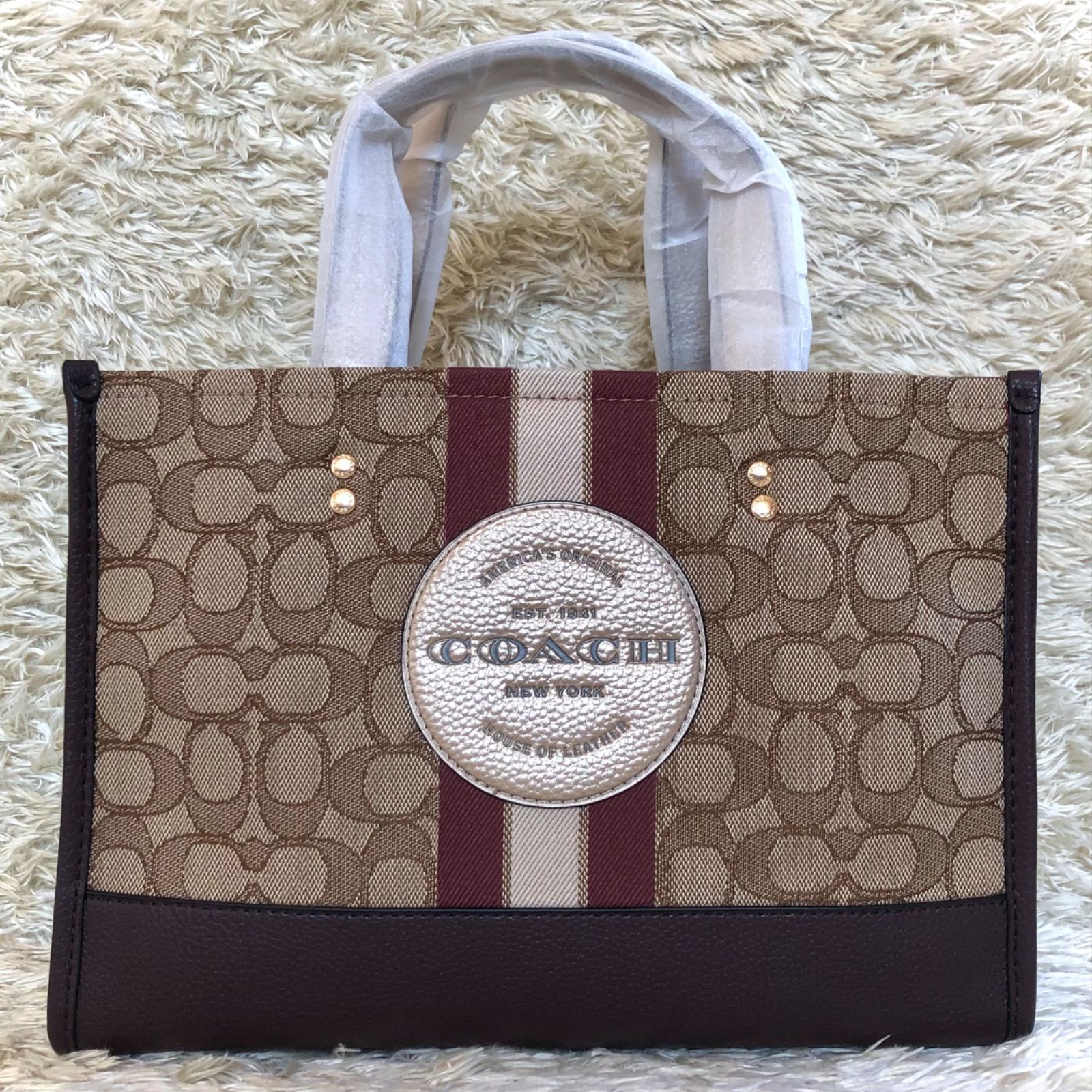 新品未使用】coach トートバッグ ショルダー 2way ブラウン ロゴ