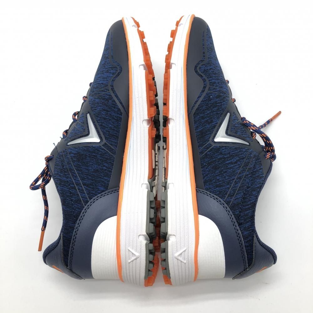 美品Callaway ゴルフシューズネイビー保管袋シルバーラメ靴紐付 美品