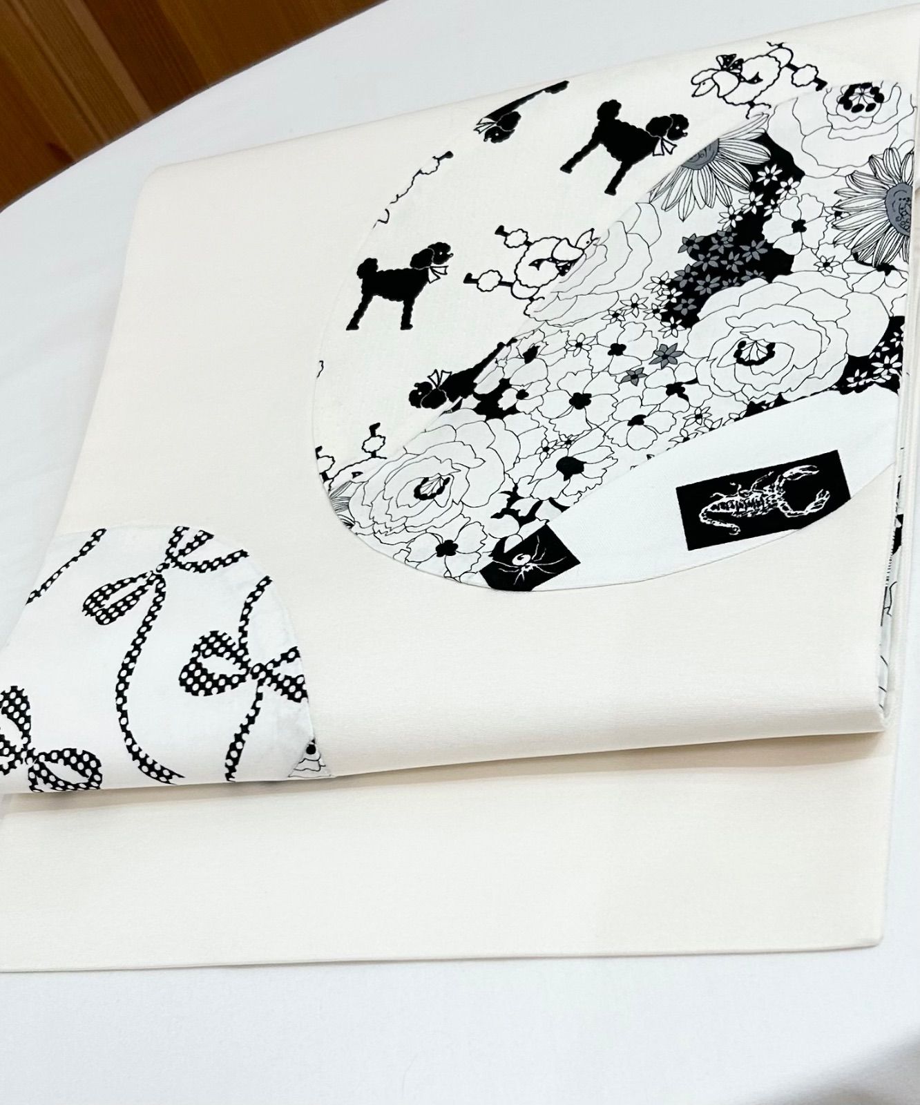 フラワーフラワー(③)ダブルリボン、わんちゃん猫ちゃん用首輪 犬 首輪