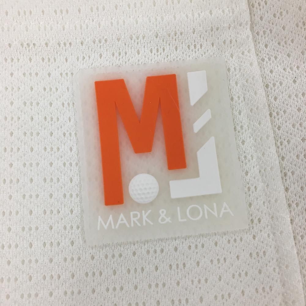 超美品】マークアンドロナ スカート 白×マルチカラー メッシュ