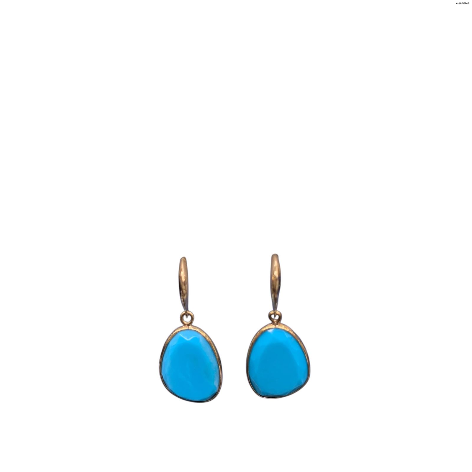 スイングピアス K18 イエローゴールド ターコイズ 天然石 ブルー系 18金 レディース H5X062