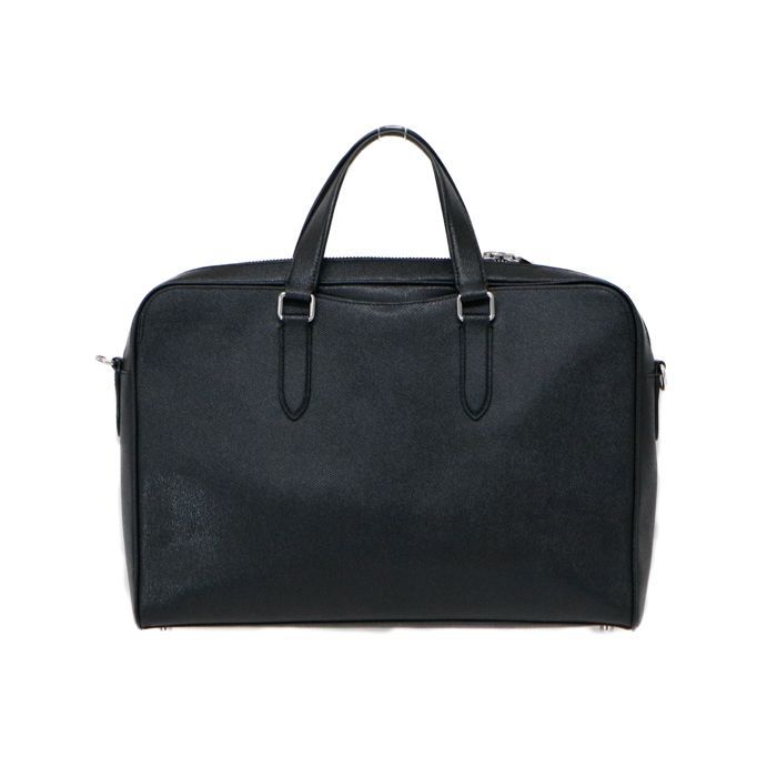 【ABランク】 コーチ COACH グラハム ストラクチャード ブリーフ クロスグレイン レザー C8173 ビジネスバッグ ビジネストート 書類かばん ブリーフケース 2WAYバッグ 肩掛け メンズ レディース ブラック / ニッケル (シルバー) 中古 mbf16028 コーチ COACH グラハム ストラクチャード ブリーフ クロスグレイン