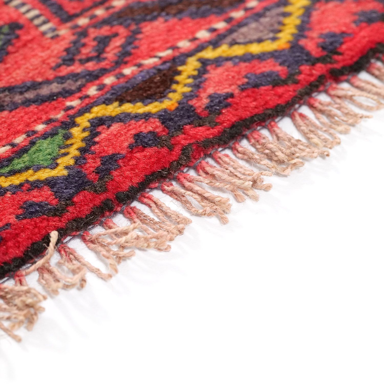 グーチャン 1950年代 1250×900mm セミアンティーク ジオメトリックメダリオン ヴィンテージラグ専門店 手織り MARWIL-DEMENAGEMENTS_CH