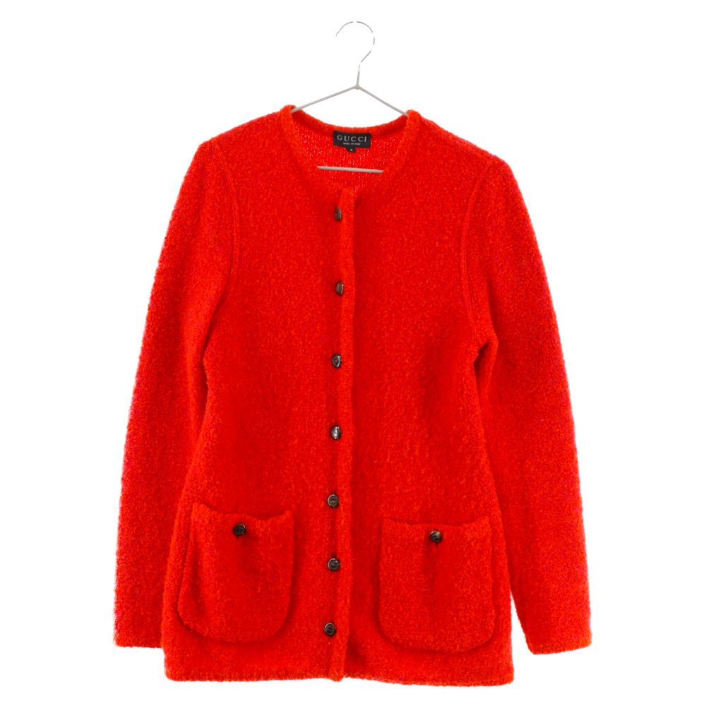 OLD GUCCI ウールカーディガン 関税負担なし☆GUCCI グッチGGチェックウールニットカーディガン