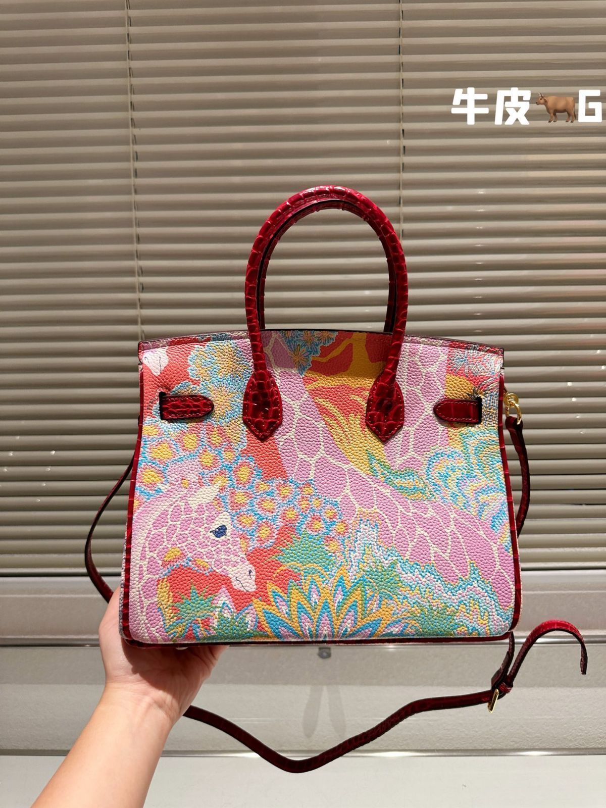 Hermes|エルメス|プラチナバッグライチ柄 ハンドバッグ
