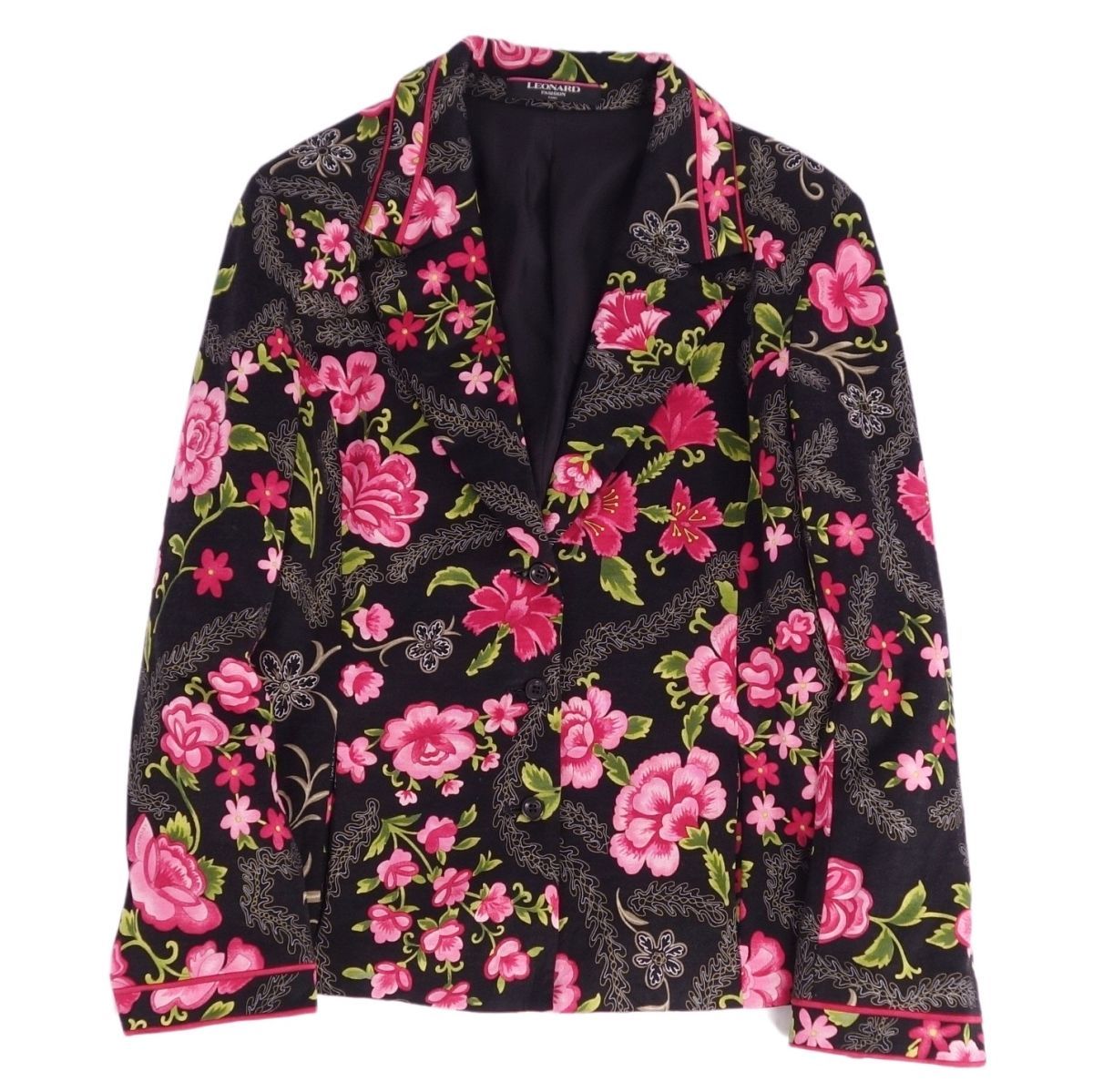 美品 レオナール LEONARD FASHION ジャケット テーラードジャケット