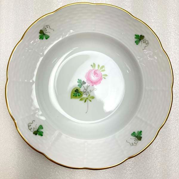 HERENDヘレンドウィーンの薔薇シンプルオリエンタルボウルLペアプレート小皿新 HERENDヘレンドウィーンの薔薇シンプルオリエンタルボウルLペア