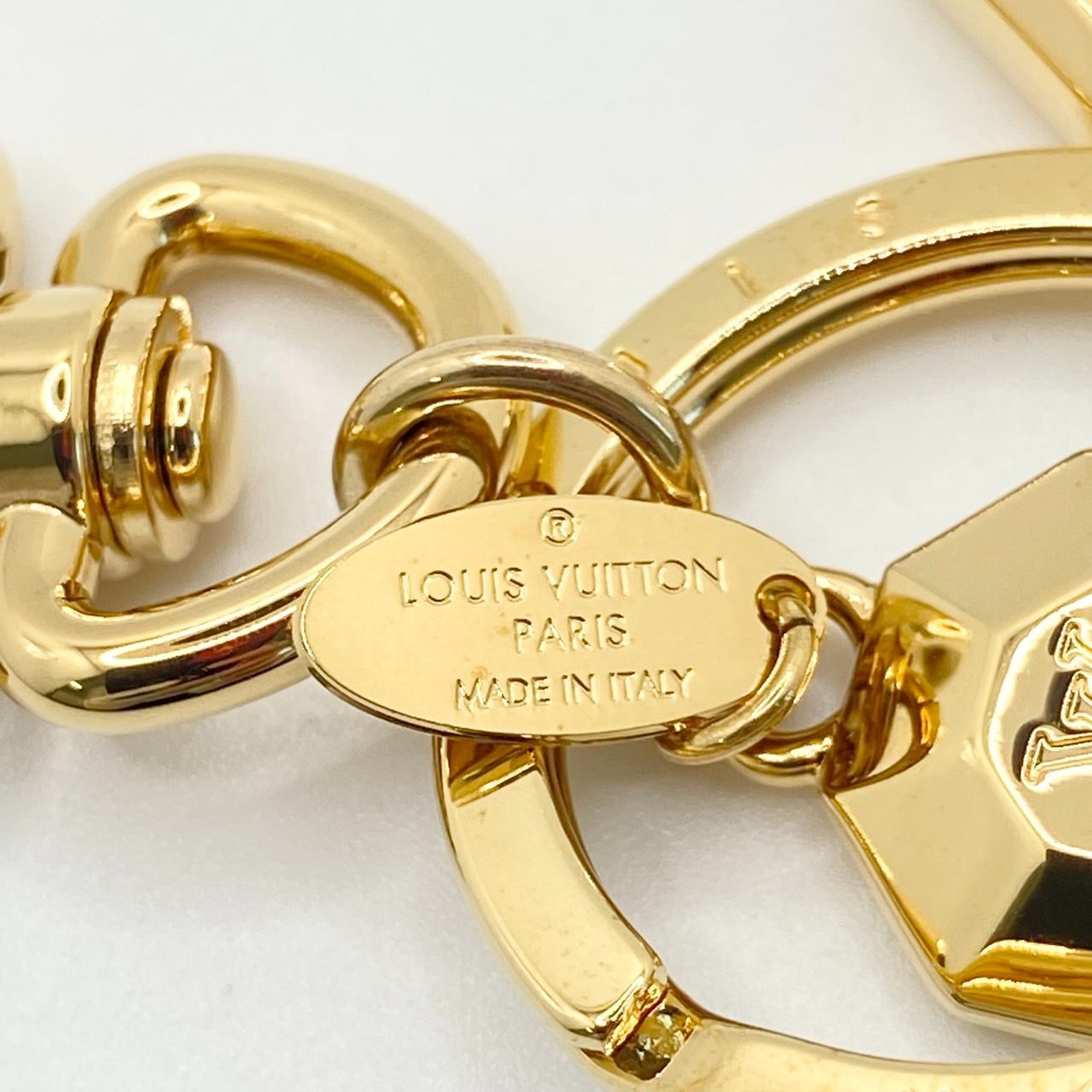 【極美品】ルイヴィトン キーホルダー・LV ファセット ゴールド M65216 美品 LOUIS VUITTON ルイヴィトン キーホルダー ポルト クレ LV