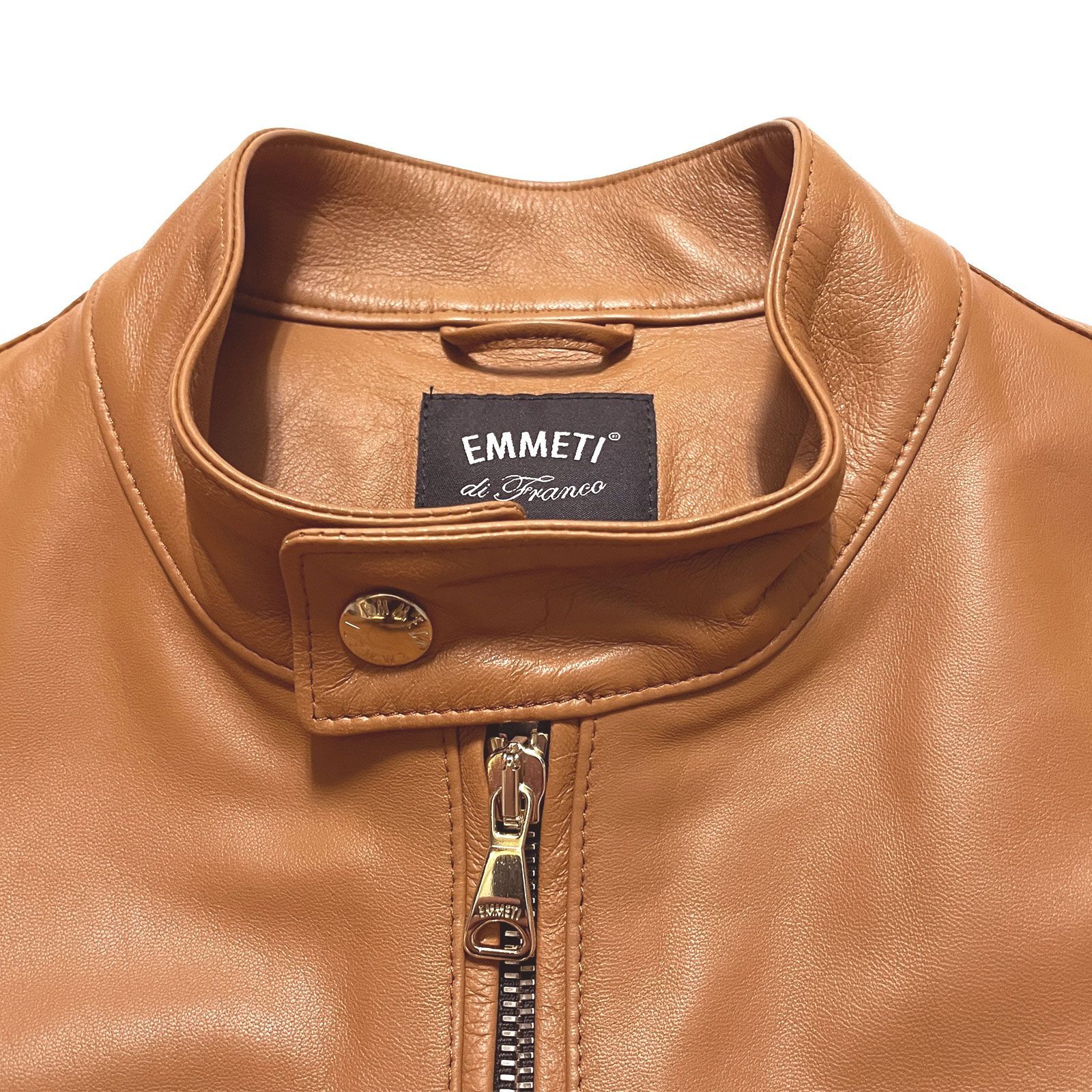 EMMETI エンメティ JURI ユリ NAPPA GOLD ラムナッパレザー シングルライダースジャケット CAMEL / メンズ イタリア 本革  ブルゾン 革ジャン - メルカリ