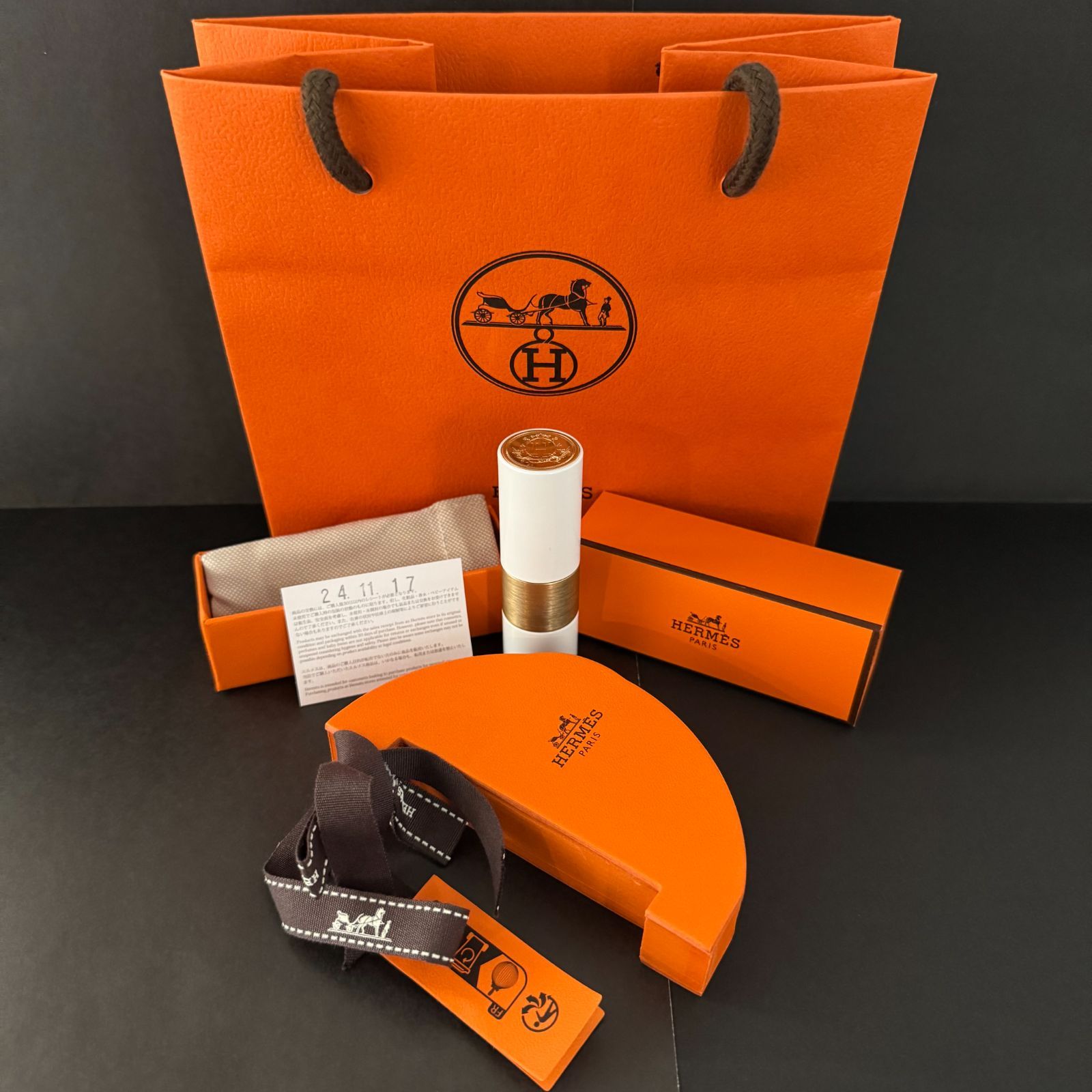 HERMES エルメス リップバーム 2本セット ほぼ未使用 ルージュ ローズ HERMES エルメス ルージュエルメス＆ローズエルメス＆エルメジ
