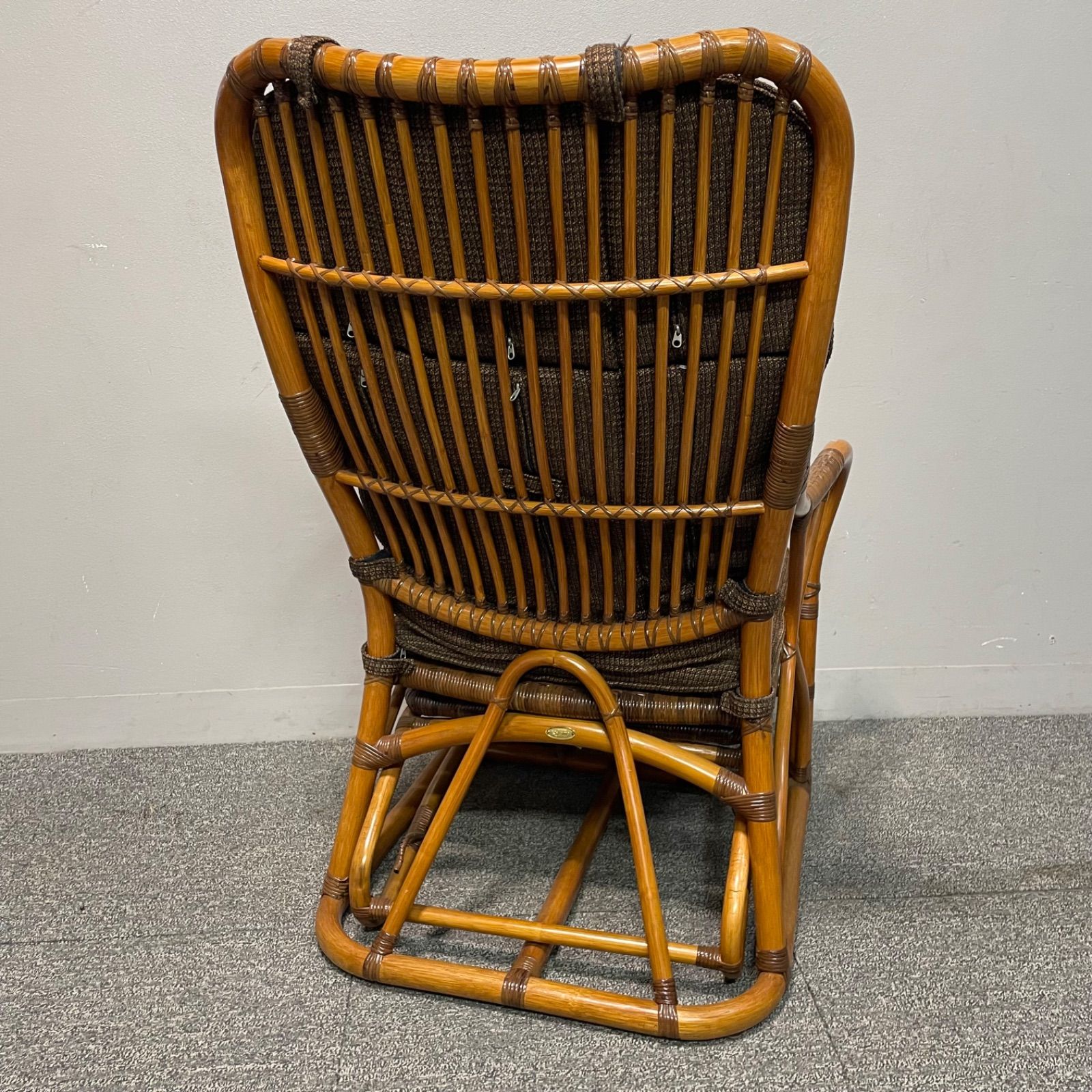 Kazama カザマ ラタンチェア 籐 椅子 アームチェア ダークブラウン