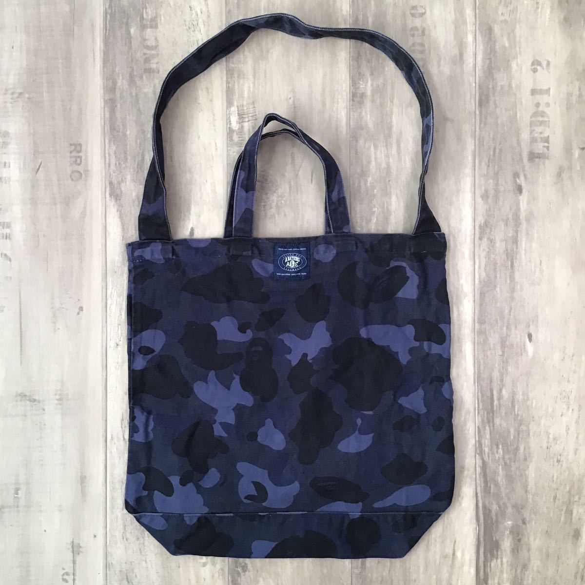 BAPE 2way トートバッグ Blue camo ベイプ ape エイプ - メルカリ