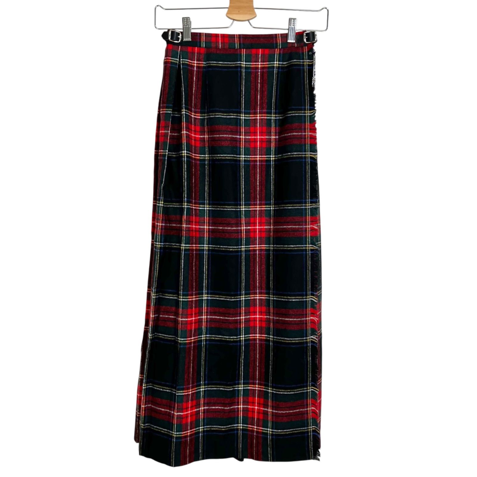 O'NEILL プリーツスカート 赤・黒・緑のチェック柄 US 6 O'NEIL OF DUBLIN オニールオブダブリン aranciato別注 ウール
