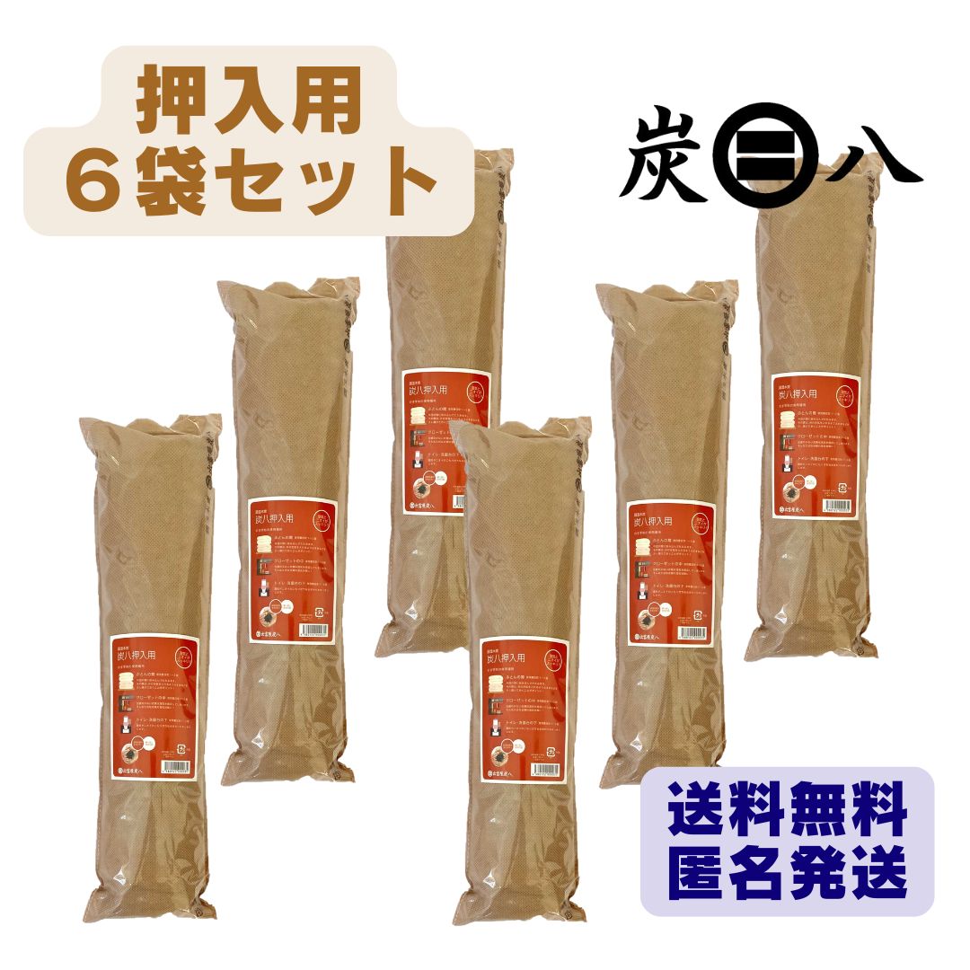 20%クーポン有 炭八 押入用 ６本セット 出雲カーボン 除湿剤