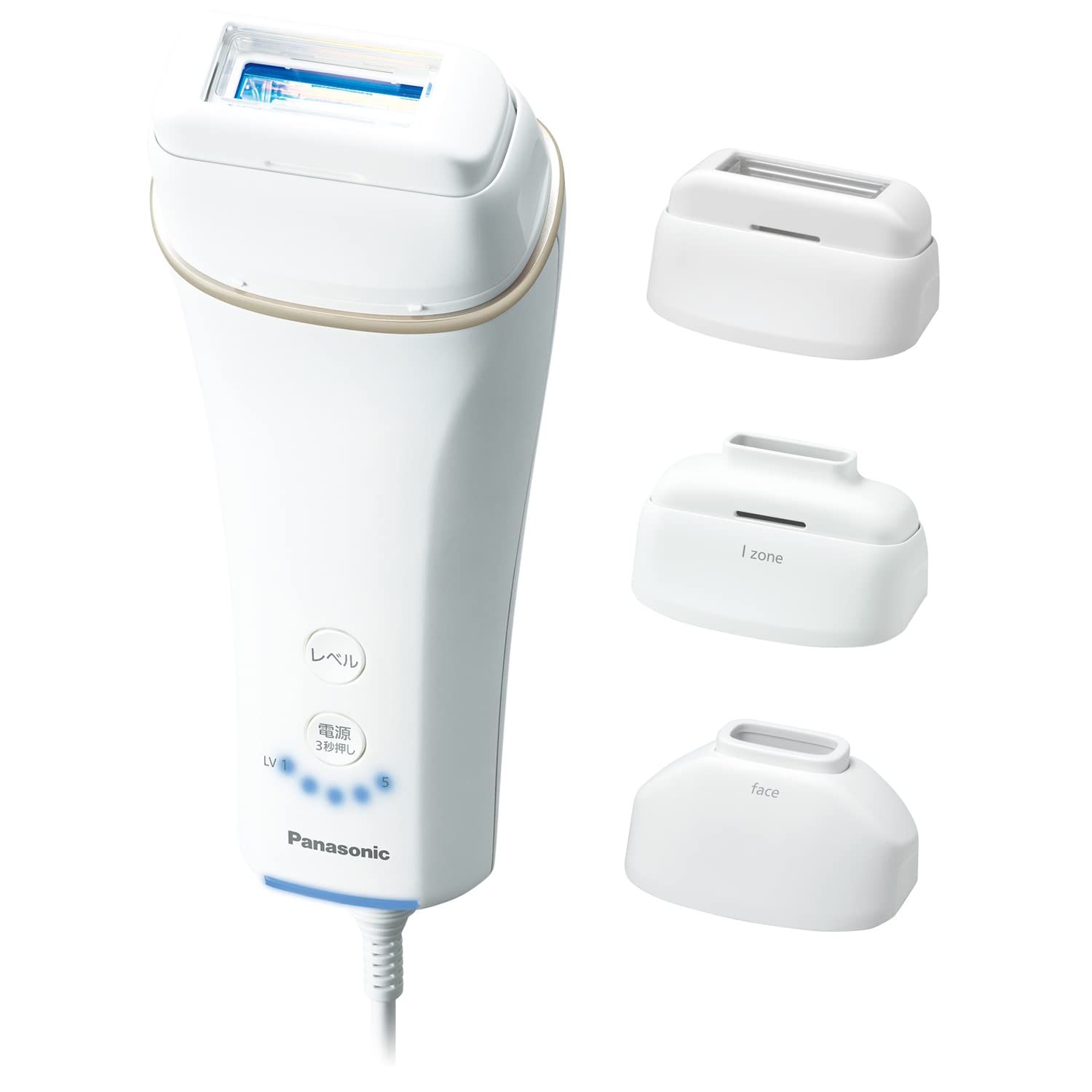 パナソニック 光美容器 光エステ ボディ-フェイス用 コンパクト ゴールド調 ES-WH77-N 1 光エステ単品 2 コンパクト軽量モデル Iゾーン可
