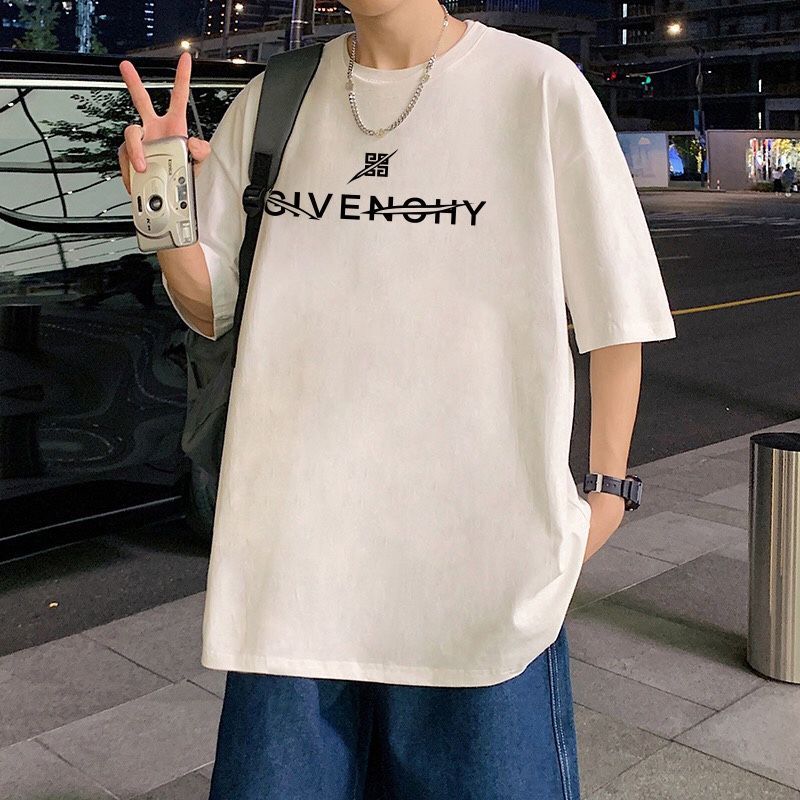 Givenchy ジバンシィ ナイフカット レタープリント カップル半袖 男女兼用