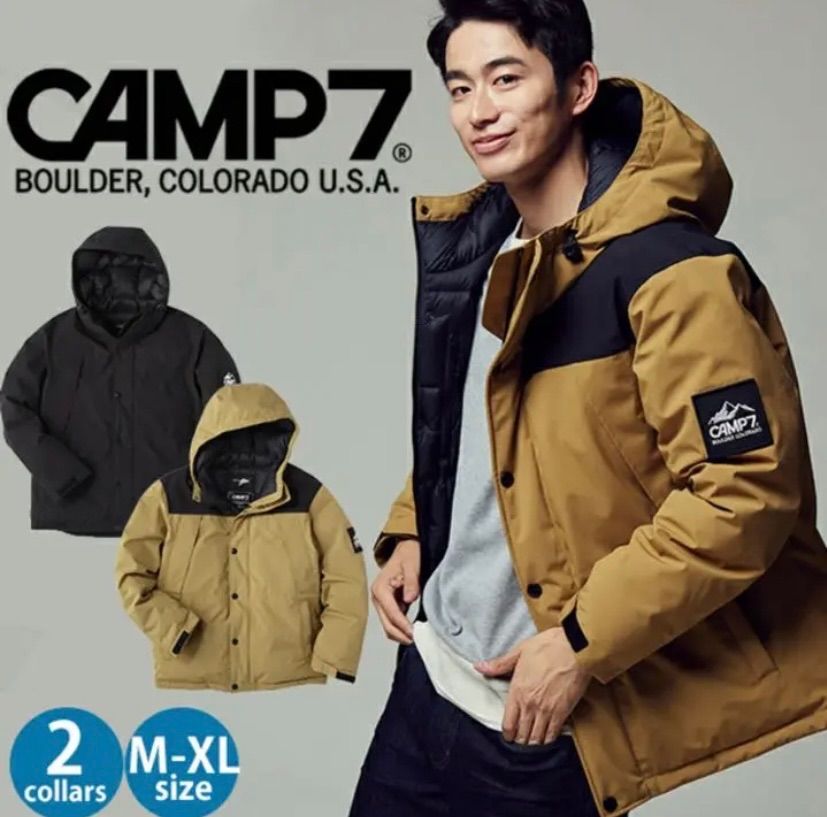 CAMP7 キャンプセブン 近年モデル ダウンジャケット 茶色 XL53cm身幅