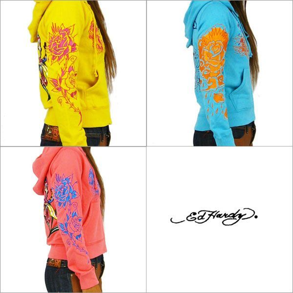 Ed Hardy エドハーディー レディース パーカー ジップアップ