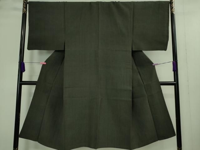 平和屋着物 上 男性 本場結城紬 重要無形文化財 杢 蝋色地 DZAA9233kh5