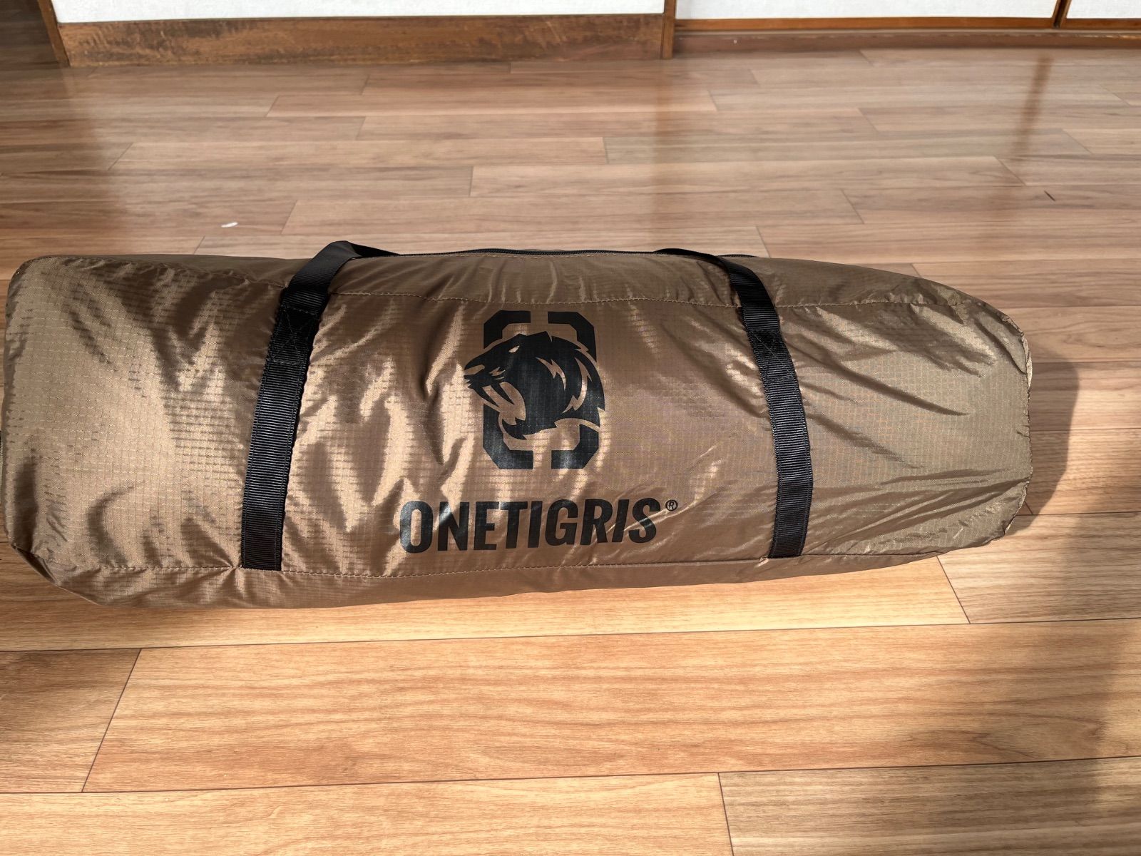 OneTigris TEGIMEN ハンモックテント ハンモックオーニング＆ホットテント ストーブテント オールシーズン 70Dナイロン 軽量 引裂き防止 耐水圧3000mm ブラウン