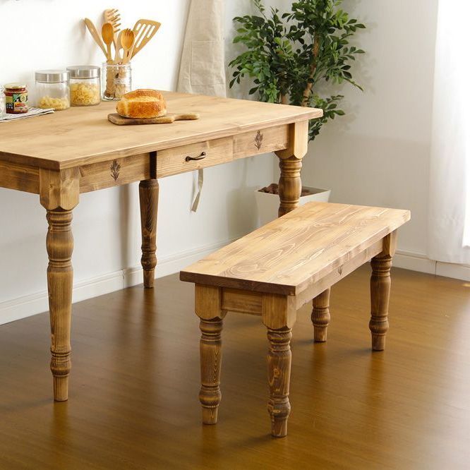 天然木 カントリー調 ダイニングベンチ 幅96cm ダイニング ダイニングチェア ベンチ 子供用 ファミリー MARWIL-DEMENAGEMENTS_CH