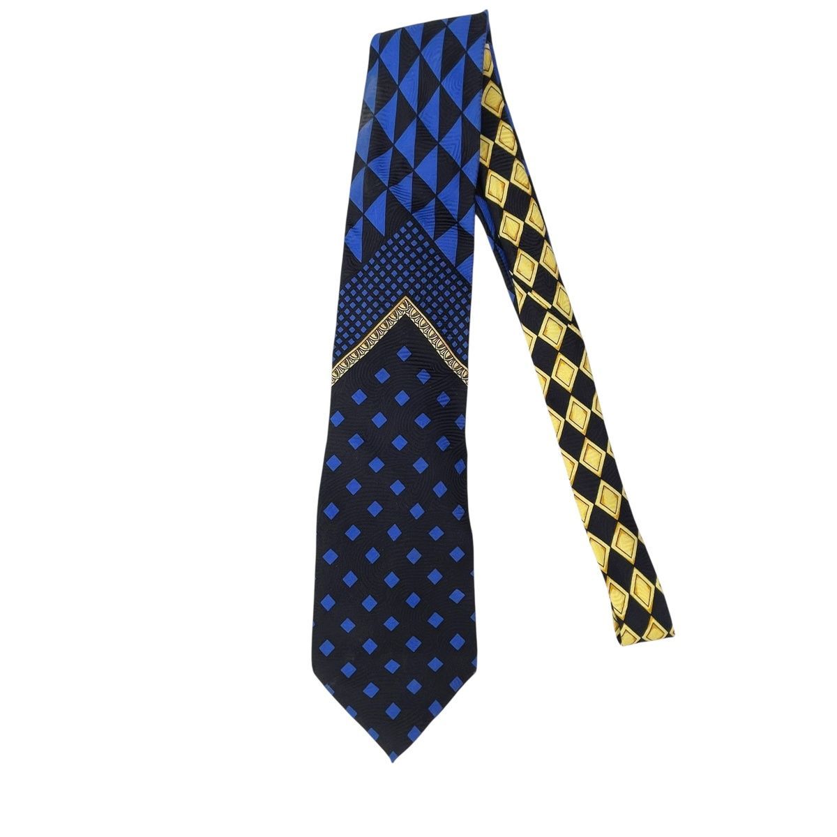 VERSACE ヴェルサーチ GIANNI VERSACE シルクネクタイ イエロー ブルー 紳士 25007400 KJ