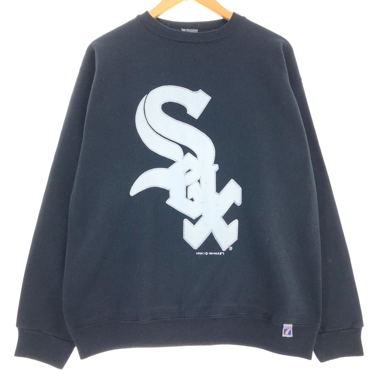 古着 90年代 LOGO7 MLB CHICAGO WHITE SOX シカゴホワイトソックス プリントスウェットシャツ トレーナー USA製 メンズL相当/eaa479456