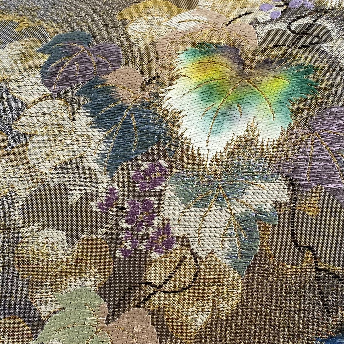 A44袋帯 美品 名品 草花 箔 金彩 薄紫 お太鼓 A44袋帯 美品 名品 草花 箔 金彩 薄紫 お太鼓 - メルカリ