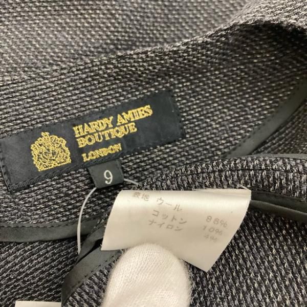 anc ハーディエイミス HARDYAMIES BOUTIQUE スカートスーツ 9 グレー系 