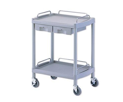 2営業日で発送 アズワン プラスチックワゴン2段 引出し2個付き 655×455×825mmNCN80389098-8722-02