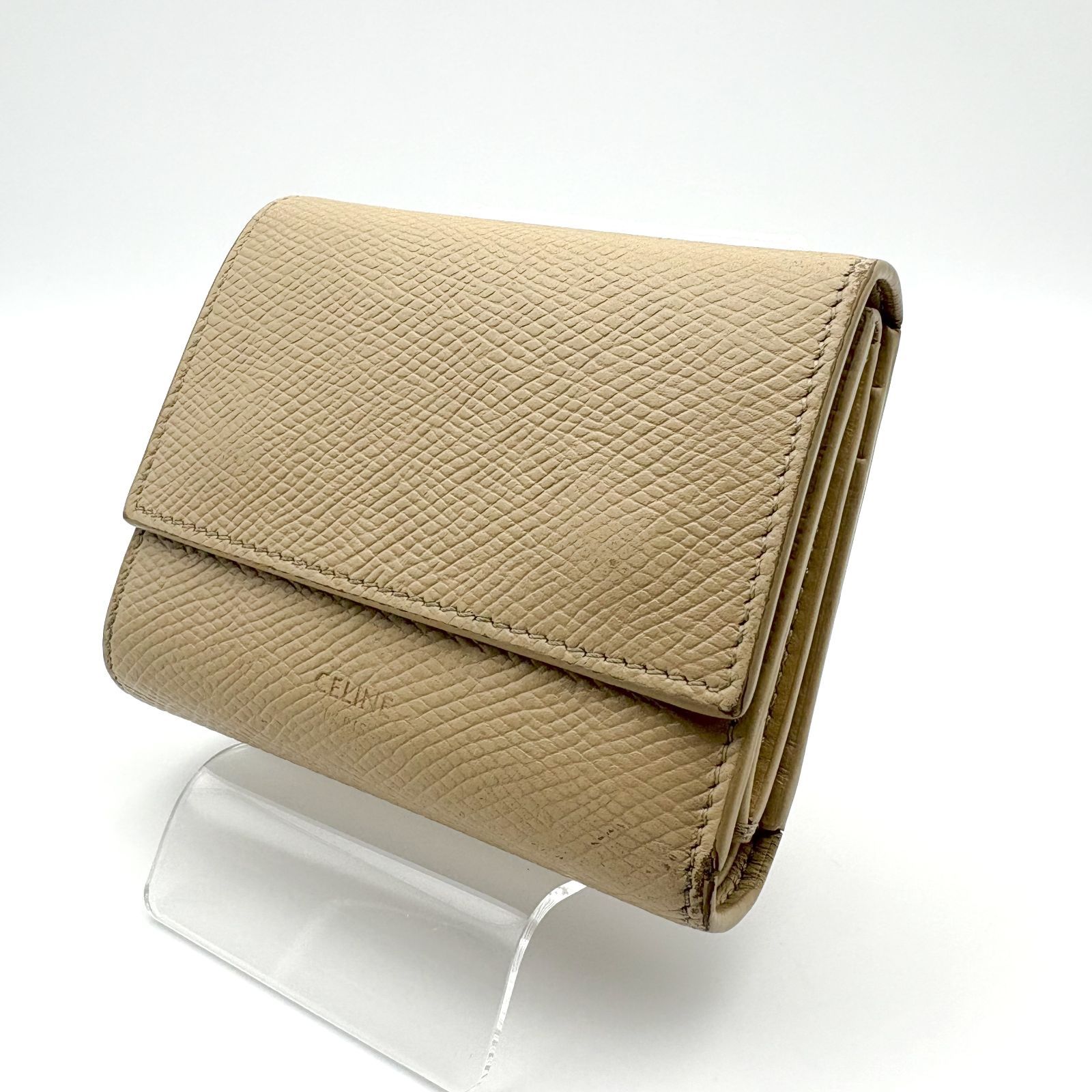 CELINE 三つ折り財布 ベージュとブラウン CELINE セリーヌ 三つ折り