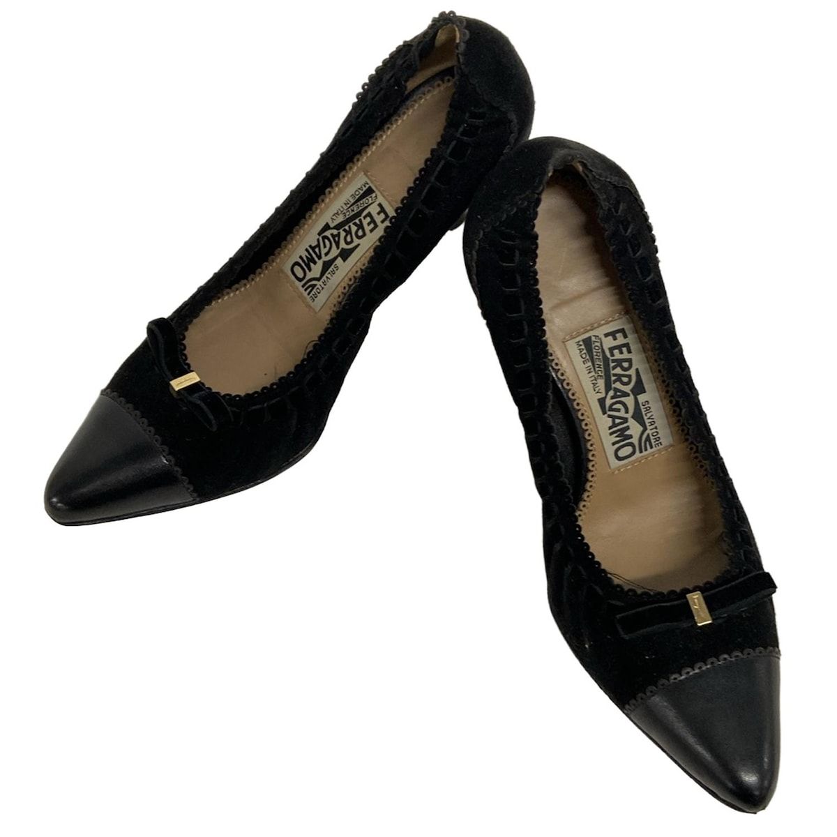 FERRAGAMO|SalvatoreFerragamo サルバトーレフェラガモ パンプス 4 D レディース - 黒