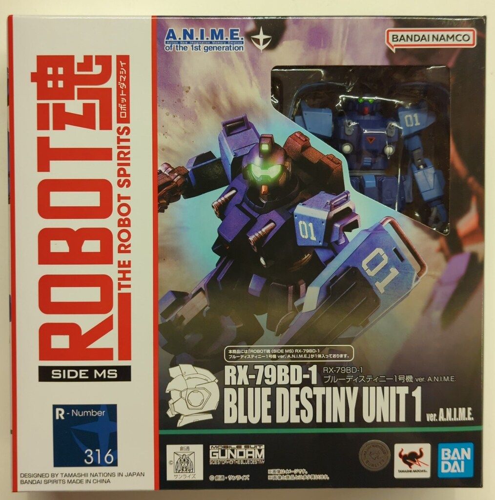 BANDAI SPIRITS ROBOT魂u003cSIDE MSu003e 機動戦士ガンダム外伝 THE BLUE DESTINY RX-79BD-1 ブルーディスティニー1号機 ver. A.N.I.M.E. 316