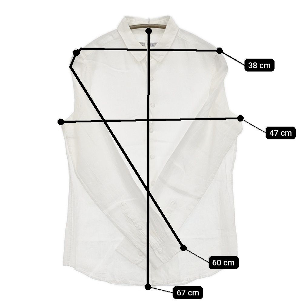 R&D.M.Co- リネン 長袖シャツ ホワイト レディース オールドマンズ  